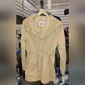 Levi's Gold Hooded Rain Coat NWT
